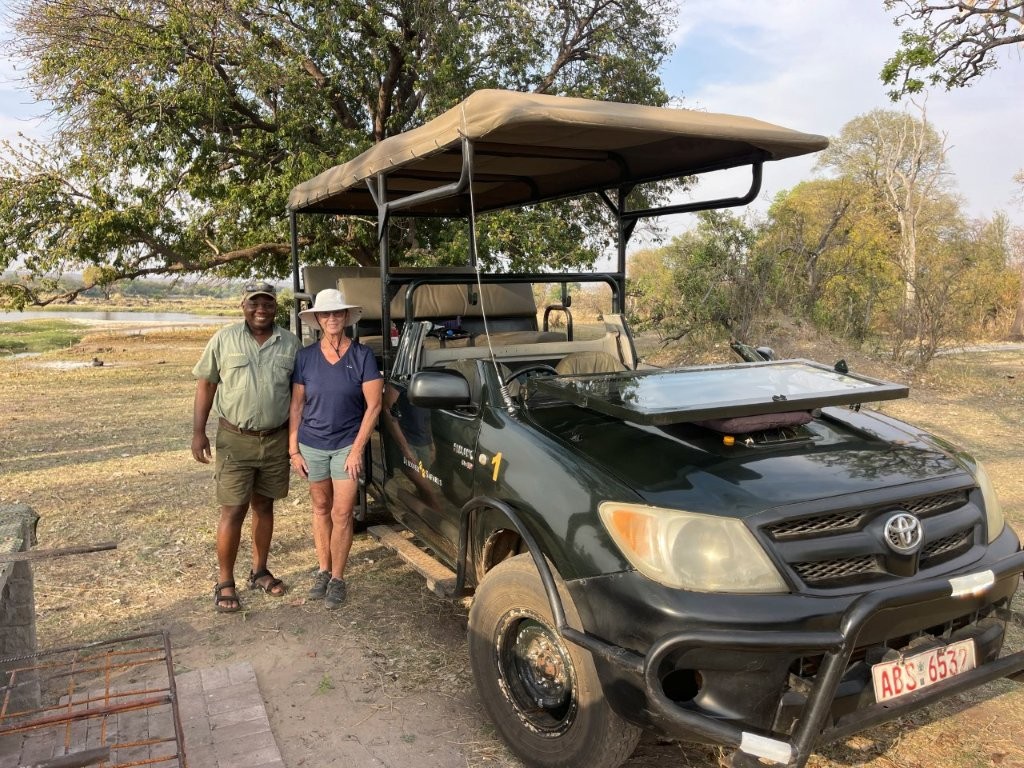 Greemph, our guide in Zambezi National Park & Deanna Greemph, our guide in Zambezi National Park & Deanna