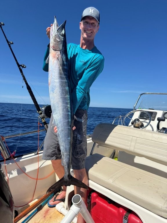 Pete holding the Wahoo Pete holding the Wahoo