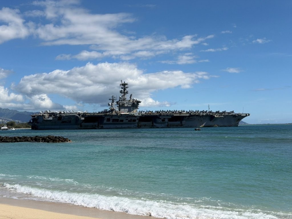 USS Nimitz going by our place USS Nimitz going by our place