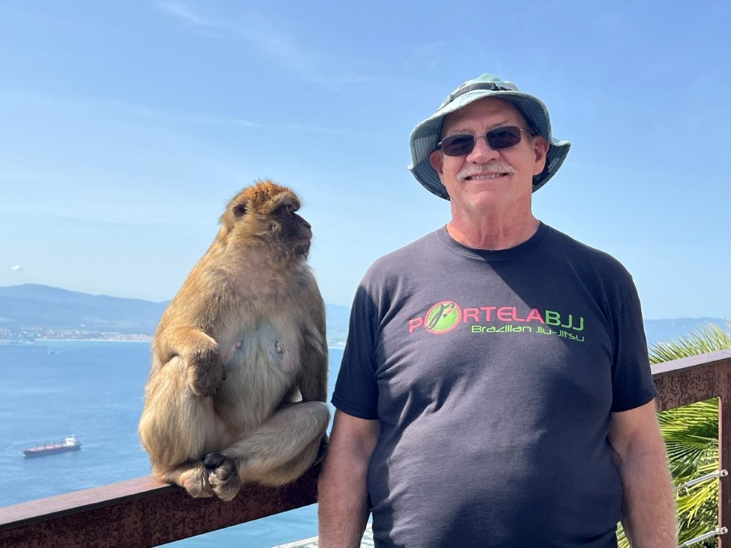 Barbary Macaque with Willy at Gibraltar Barbary Macaque with Willy at Gibraltar