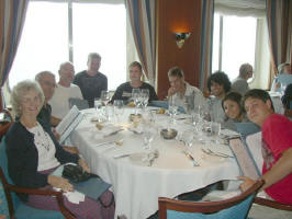 Davis family meal on the cruise