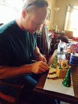 Chad making gingerbread houses