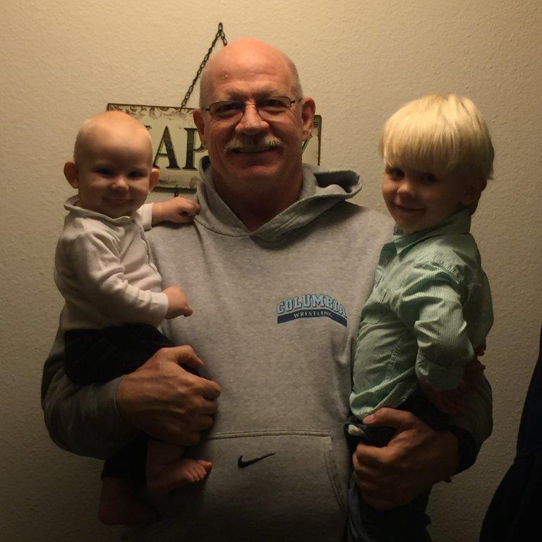 Willy holding Kason and Declan