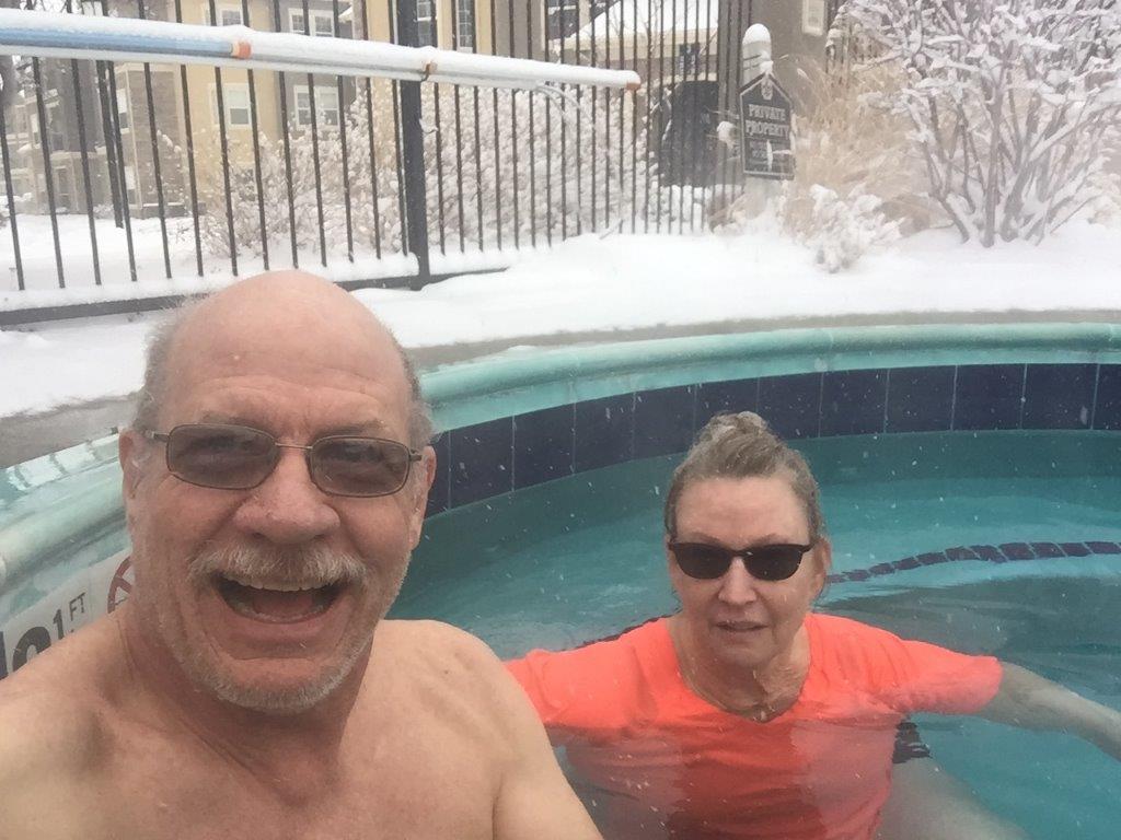 Hot Tubbing in the snow