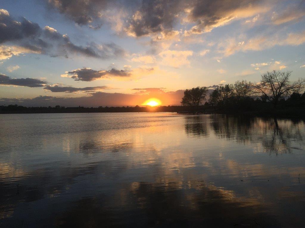 Sunset on Quincy Reservoir