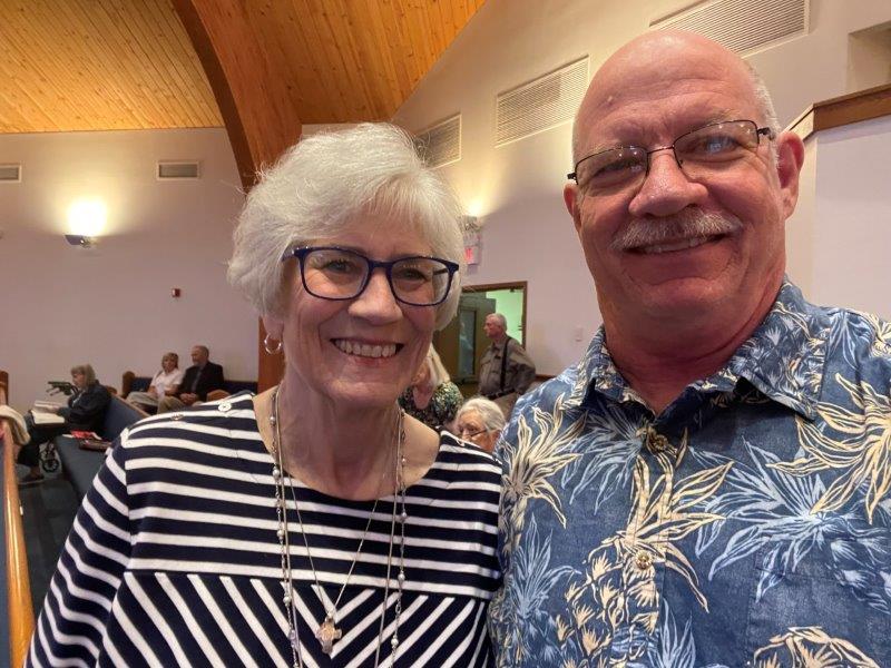 Peggy Cochran with Willy at Reynoldsburg Baptist