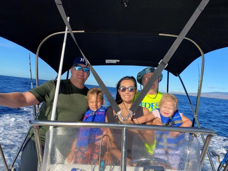 Kirk's family on the way to Waikiki