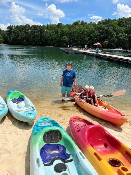 Willy with the boys about to Kayak Lake Lanier