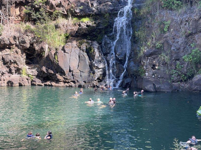 Family Swimming at Waimea Falls