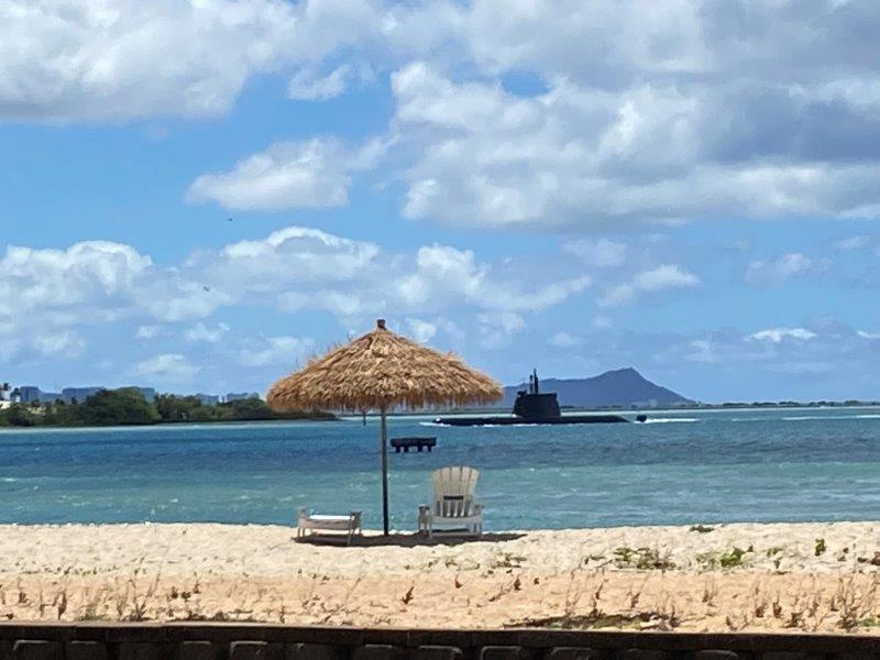 Submarine entering Pearl Harbor
