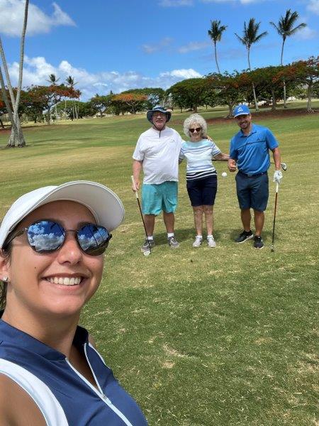 Diana, Willy, Dorothy & Cody Golfing Bayview in Kaneohe