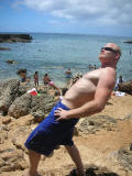 Chad at Shark's Cove on the North Shore of Oahu