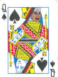 Mimi dressed up as the Q of Spades