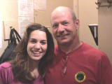 Christy Romano with Willy after the stage tour