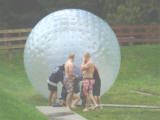 After riding the Zorb in Rotorua, New Zealand