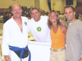 Willy, Michael Dudikoff, Joy, Tom at a tournament