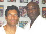 Rorion with Michael Clark Duncan at the Gracie Academy